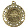 Medal, "Basketball" Galaxy - 2 1/4" Dia.